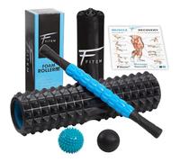 Fitem Set de rodillos de masaje Foam Roller, rodillo para espalda y músculos, ayuda a aliviar dolor de espalda, molestias musculares y puntos gatillo, favorece recuperación y bienestar