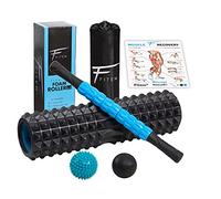 Fitem Set de rodillos de masaje Foam Roller, rodillo para espalda y músculos, ayuda a aliviar dolor de espalda, molestias musculares y puntos gatillo, favorece recuperación y bienestar