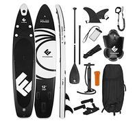 FitEngine Stand-Up-Paddle-Board Set Completo | Allrounder Trip Sup Incl. Soporte para cámara de acción, Bolsa Seca Inflable, Funda Impermeable para teléfono móvil | 365 cm Allrounder (12')
