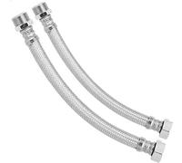 Fiterra Latiguillo Flexible Fontanería para Grifo de Acero Inoxidable para Baños Duchas Lavabos Inodoros Fregaderos Cocina Calidad Profesional Varias Medidas Instalación Agua (2, M3/8" H 3/8" 40cm)