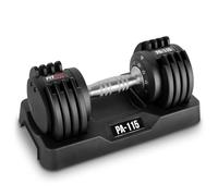 FITFIU Fitness PA-115 - Mancuerna ajustable de 2,2kg hasta 11,5kg para entrenamientos musculación indoor, pesa regulable hasta 11,5kg