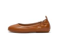 Fitflop Allegro Ballerina-Leather, Bailarinas con Punta Cerrada Mujer, Light Tan, 39 EU