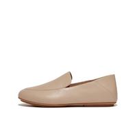Fitflop Allegro Crush-Back Leather Loafers, Mocasín Plano Mujer, Beige Café, 38 EU