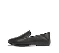 Fitflop Allegro Crush-Back Leather Loafers, Mocasín Plano Mujer, Todo Negro, 40 EU