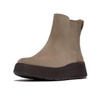 Fitflop Botas Chelsea planas de gamuza F-mode para mujer, marrón, 38.5 EU