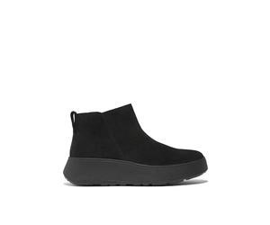 FitFlop Botin de mujer de serraje con cremallera y plataforma. Negro 36/3