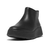 Fitflop Botines de Cuero F-Mode, Botas Cortas al Tobillo Mujer, Todo Negro, 42 EU