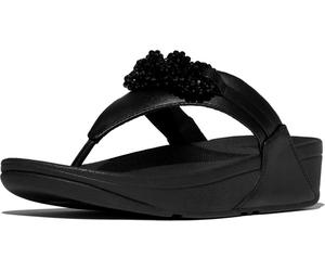 FitFlop Chanclas de mujer Lulu Sandalias de dedo de piel con abalorios E6F EUR 37