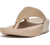 Fitflop Sandalias Lulu Shimmerlux con puntera para mujer, Beige latte, 36 EU