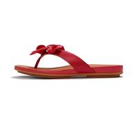 FitFlop Chanclas de piel Gracie Flower para mujer, Burnt Berry, 8