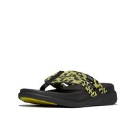 Fitflop Chanclas F Mode Go Leopard Webbing Strappy para mujer, Mezcla de limoncillo, 40 EU