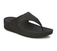 Fitflop Sandalias Lulu TM de cuero, tanga de dedo – Mujer Negro Talla 8
