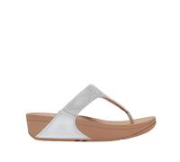 Fitflop Sandalias LULU con puntera adornada con cristales, plata de acero, talla 36/39 EU