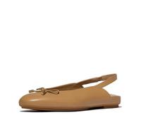 Fitflop Delicato Bow Leather Slingbacks, Zapatos Tipo Ballet Mujer, marrón Claro, 38.5 EU Estrecho