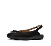 Fitflop Delicato Bow Leather Slingbacks, Zapatos Tipo Ballet Mujer, Negro, 43 EU Estrecho