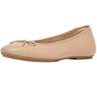 Fitflop Delicato Bow-Bailarinas de Piel Suave, Zapato Mujer, Beige clásico, 38.5 EU