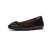 Fitflop Delicato Glitz-Bow - Zapatos Planos de Ballet de Piel para Mujer, Black, 5 UK Narrow