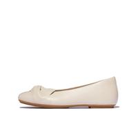 Fitflop Delicato Soft-Twist Leather Ballet Flats, Zapatos Tipo Mujer, Beige, 41 EU