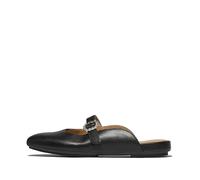 Fitflop Delicato Zapatos Planos Mary-Jane con Hebilla de Cristal para Mujer, Black, 4 UK Narrow