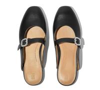 Fitflop Delicato Crystal-Buckle Mary-Jane Mules, Zapatos Planos Mujer, Black, 40 EU Estrecho