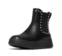 Fitflop F-Mode - Botas Chelsea de Piel con Ribete GEM para Mujer, Color Negro, Talla 36, Todo Negro., 36 EU