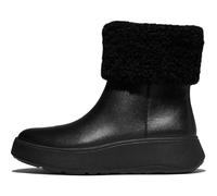 Fitflop F-Mode - Botines de piel con cremallera y cuello de oveja para mujer, color negro, talla 4.5, Todo negro., 37.5 EU