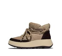Fitflop F-Mode - Botines planos de malla biofleece resistente para mujer, marrón, 40 EU
