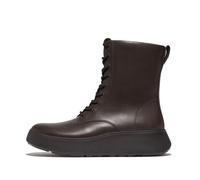 Fitflop F-Mode Botines Planos de Piel con Cordones, Botas Mujer, marrón, 41 EU