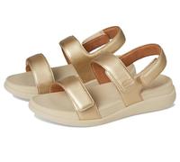 Fitflop F-Mode Go Adjustable Flatform Back-Strap Sandals, Sandalia Mujer, Platino, 40 EU