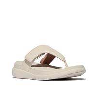 Fitflop F-Mode Go Adjustable Flatform Toe-Post Sandals, Sandalia Mujer, Beige, 37 EU