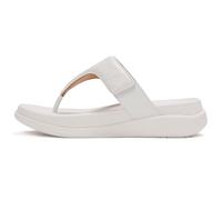 Fitflop F-Mode Go Adjustable Flatform Toe-Post Sandals, Sandalia Mujer, Blanco Urbano, 40 EU Estrecho