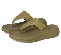 Fitflop F-Mode Go Adjustable Flatform Toe-Post Sandals, Sandalia Mujer, Olive, 36 EU