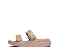 Fitflop F-Mode Go Adjustable Flatform Two-Bar Slides, Sandalias deslizantes Mujer, Beige, 40 EU