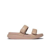 Fitflop F-Mode Go Adjustable Flatform Two-Bar Slides, Sandalias deslizantes Mujer, Beige, 42 EU