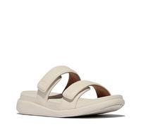Fitflop F-Mode Go Adjustable Flatform Two-Bar Slides, Sandalias deslizantes Mujer, Beige, 42 EU