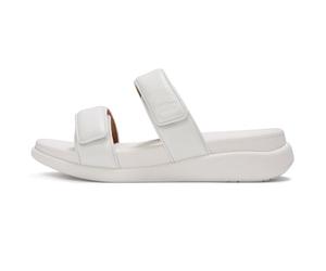 Fitflop F-Mode Go Adjustable Flatform Two-Bar Slides, Sandalias deslizantes Mujer, Blanco Urbano, 39 EU Estrecho