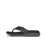 Fitflop F-Mode Go Mens Tonal-Edge Webbing Toe-Post Sandals, Sandalia Hombre, Mezcla de Color Negro, 42 EU