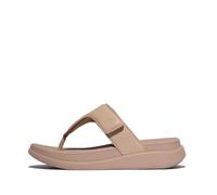 Fitflop F-Mode Go Adjustable Flatform Toe-Post Sandals, Sandalia Mujer, Beige, 40 EU