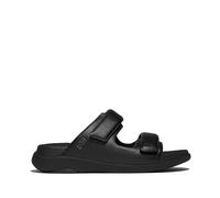 Fitflop F-Mode Go Mens Adjustable Two-Bar Slides, Sandalias deslizantes Hombre, Todo Negro, 41 EU