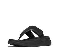 Fitflop Women's F-Mode Go Adjustable Flatform Two-bar Slides Sandal, Black, 36 EU