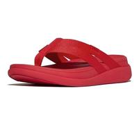 Fitflop F-Mode Go Webbing - Chanclas planas con tiras para mujer, Red, 42 EU