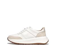 Fitflop F-Mode Leather/Suede Flatform Sneakers, Zapatillas Mujer, Blanco Urbano, 41 EU