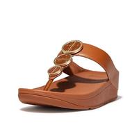 FitFlop FE5592-045 Halo - Sandalias con puntera y ribete metálico, color marrón claro, talla US06.5