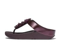 Fitflop Fino Bauble-Bead Toe-Post Sandals, Sandalia Mujer, Plumberry metálico, 39 EU Ancho