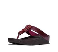 Fitflop Fino Beadie-Button Metallic Toe-Post Sandals, Sandalia Mujer, Rubí metálico, 37 EU