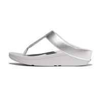 Fitflop Fino Glitterdust - Sandalias metálicas con puntera para mujer, Silver, 41 EU