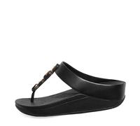 FitFlop Fino Multi-Stone - Sandalias de piel para mujer, Todo negro, 43 EU