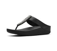 Fitflop FINO - Sandalias con puntera de perlas y cristales para mujer, color negro, talla 6.5, Black, 40 EU