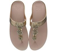 Fitflop Fino Toe Post Galaxy Bead Flip Flop para mujer, oro rosa, 36 EU