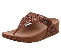 Fitflop Lulu Glitter Toe-Thongs, Sandalia Mujer, Oro Rosa, 38.5 EU
